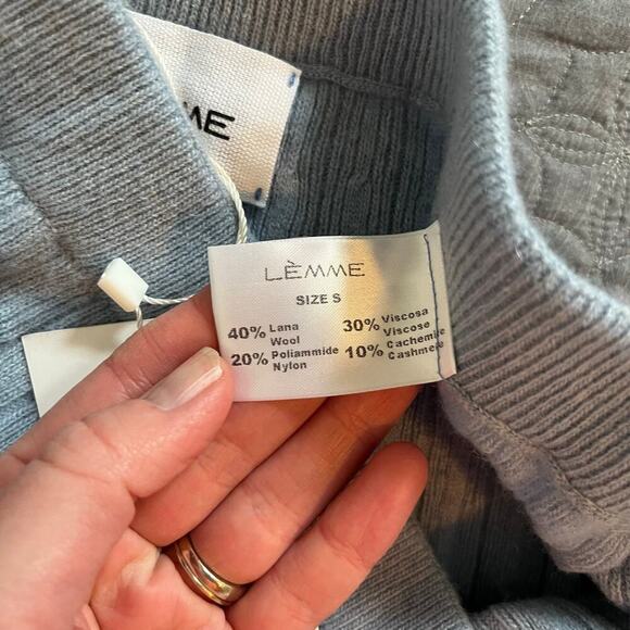 Lemme wool blend accordion pleated midi skirt blue women’s small nwt - Picture 3 of 7